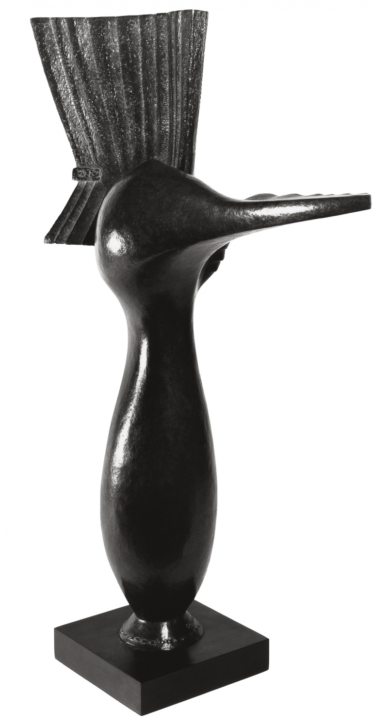 Jean Chauvin - Sculpteur - Sein à l'éventail - bronze - 1958