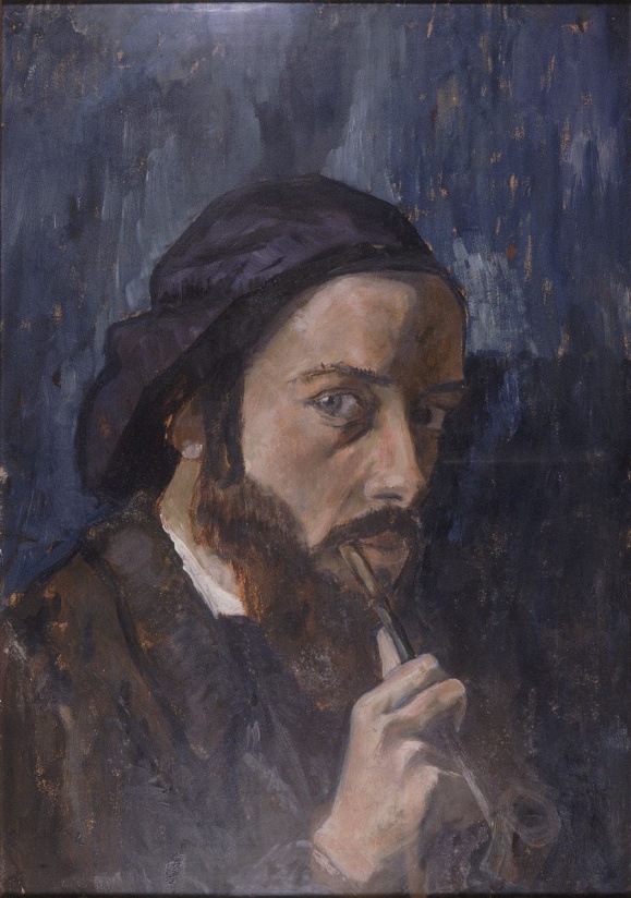sef-portrait oïl on cardboard 1909